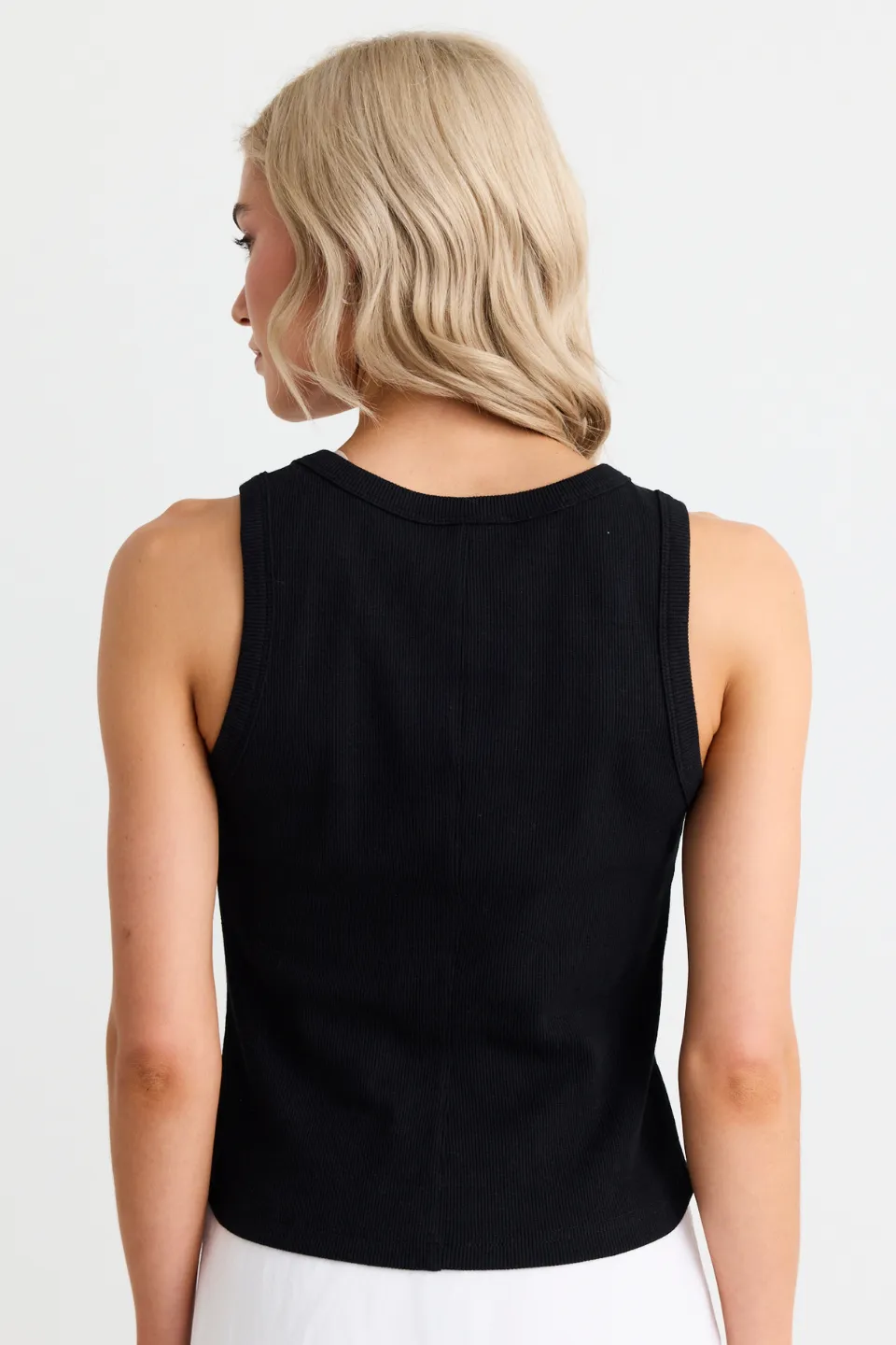 Cobble Black Rib Cutaway Tank