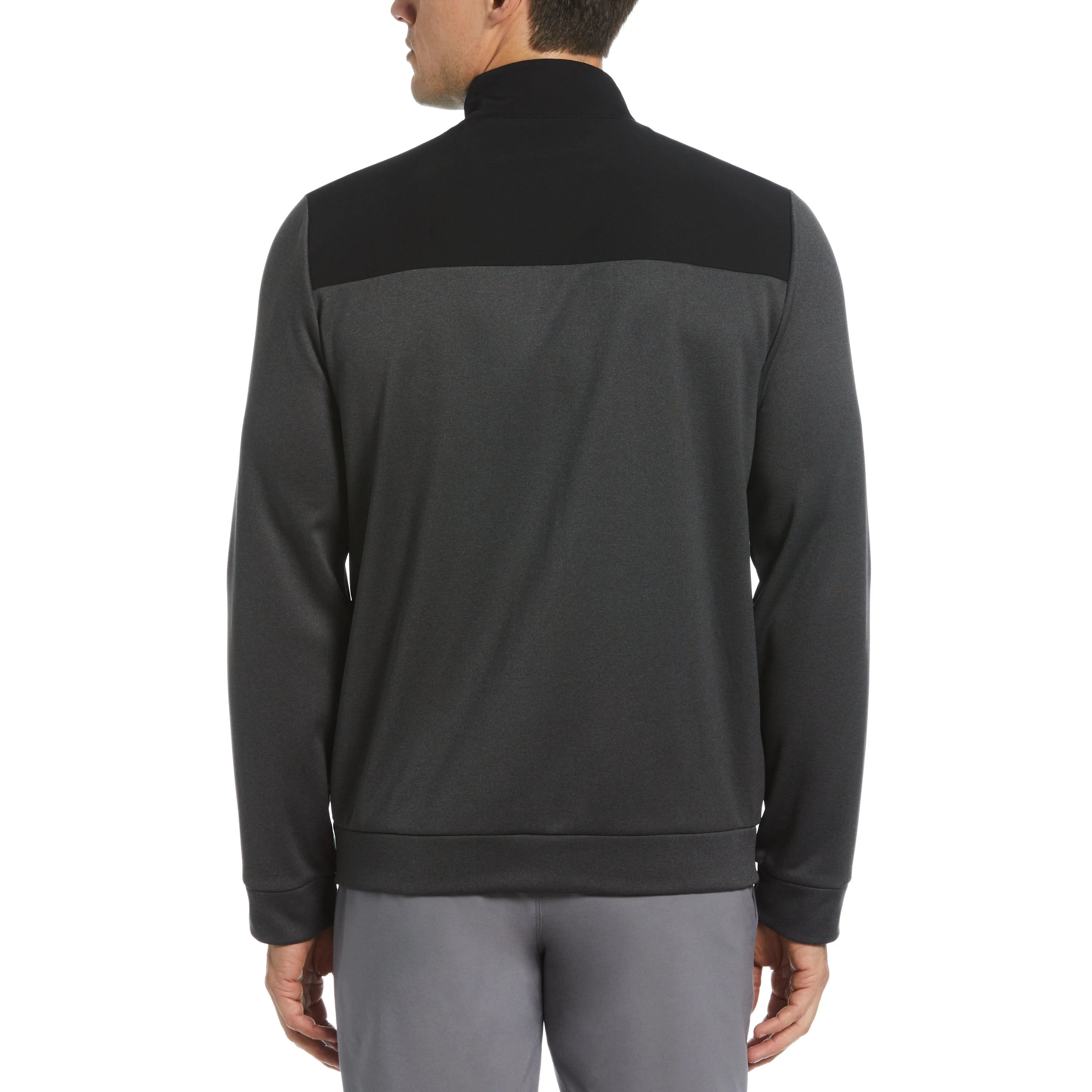 Color Block Fleece Full Zip Golf Jacket