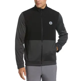 Color Block Fleece Full Zip Golf Jacket