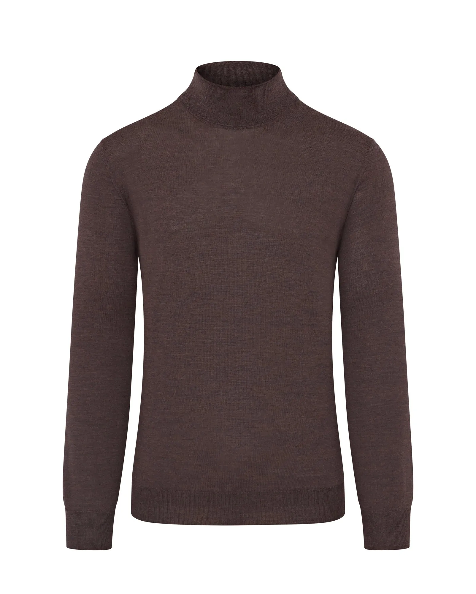 Corneliani Extra Fine Long Sleeve Roll Neck Knitted Jumper (Brown)