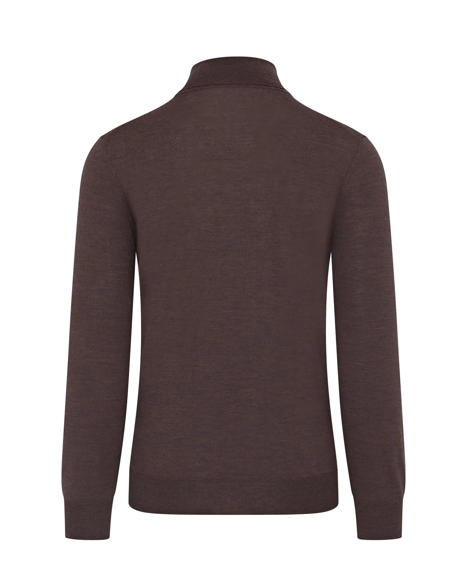 Corneliani Extra Fine Long Sleeve Roll Neck Knitted Jumper (Brown)