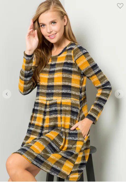 Cozy Plaid Dress