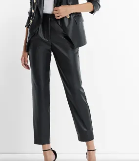 Crop Vegan Leather Pants