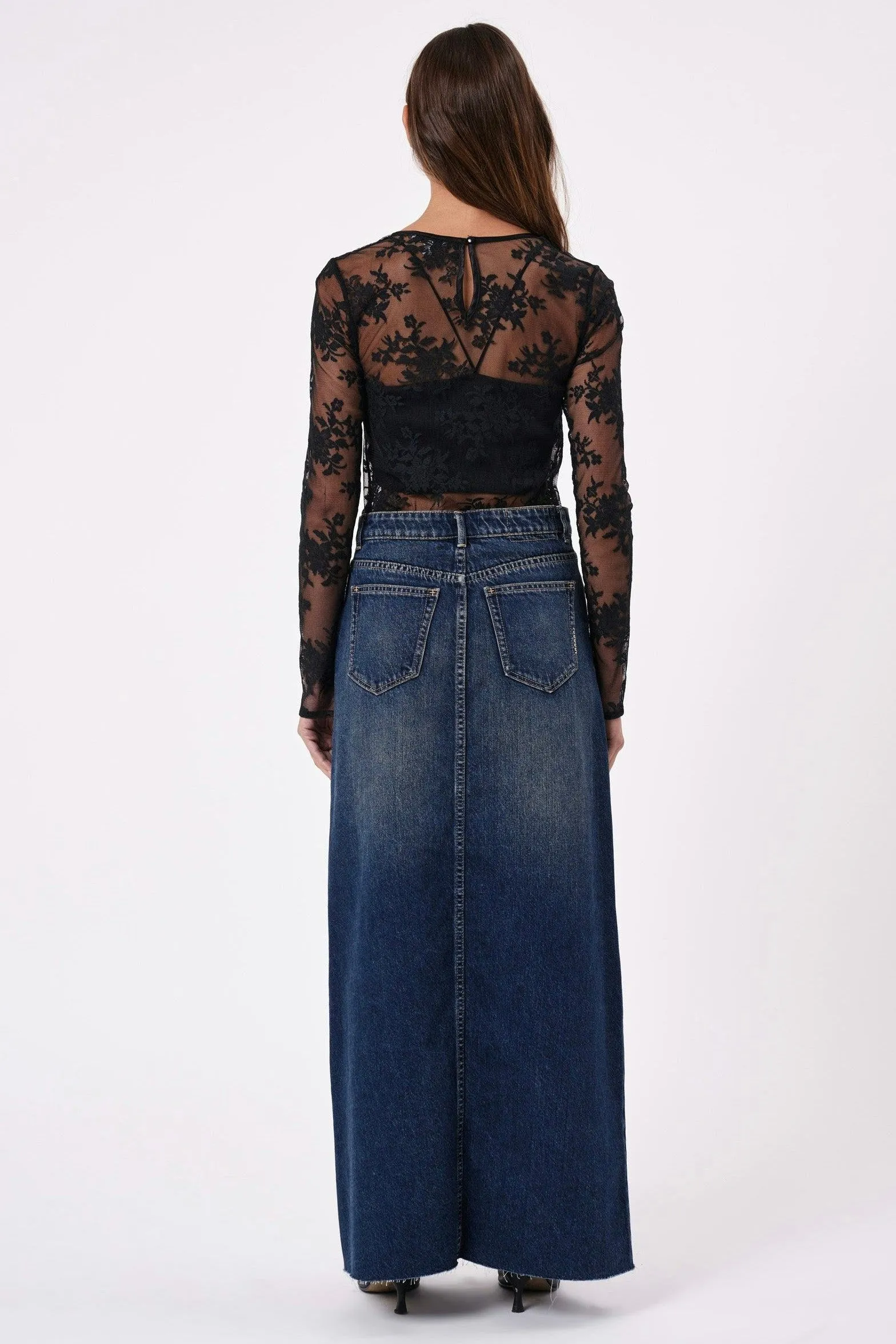 Darcy Gold Mine Denim Maxi Skirt