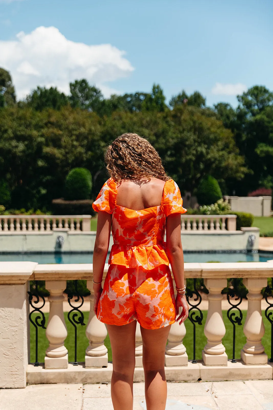 Darla Floral Top - Orange