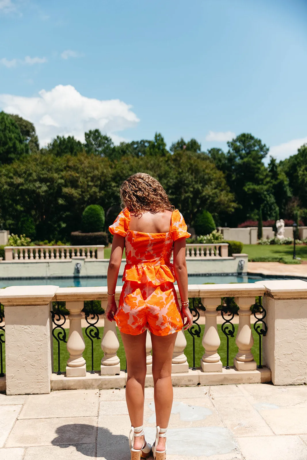 Darla Floral Top - Orange