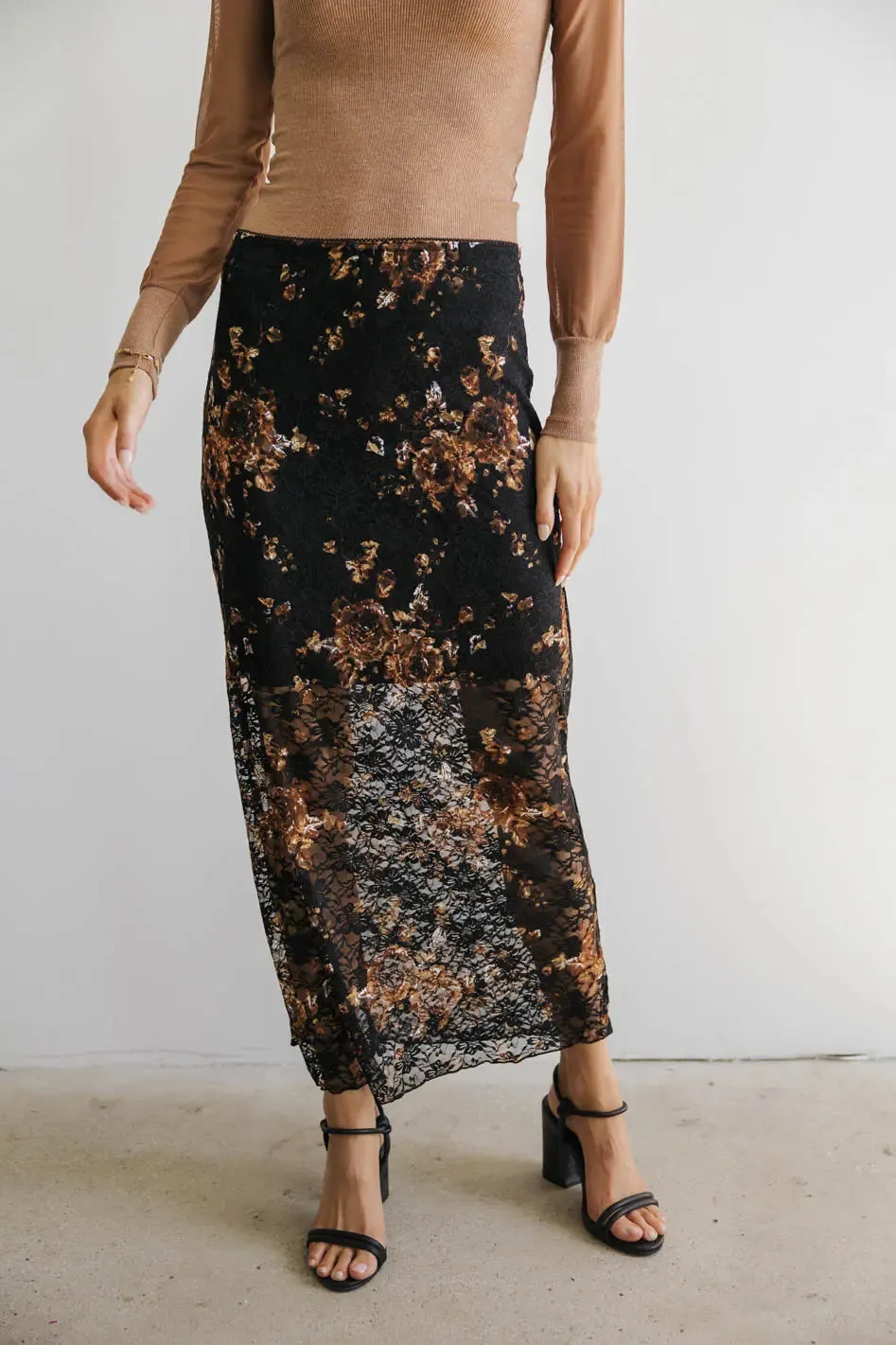 Davina Floral Lace Skirt