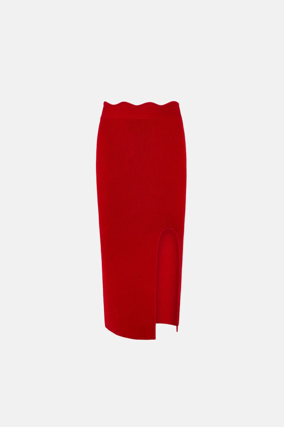 Delia Scalloped  Skirt - Rouge Piaf