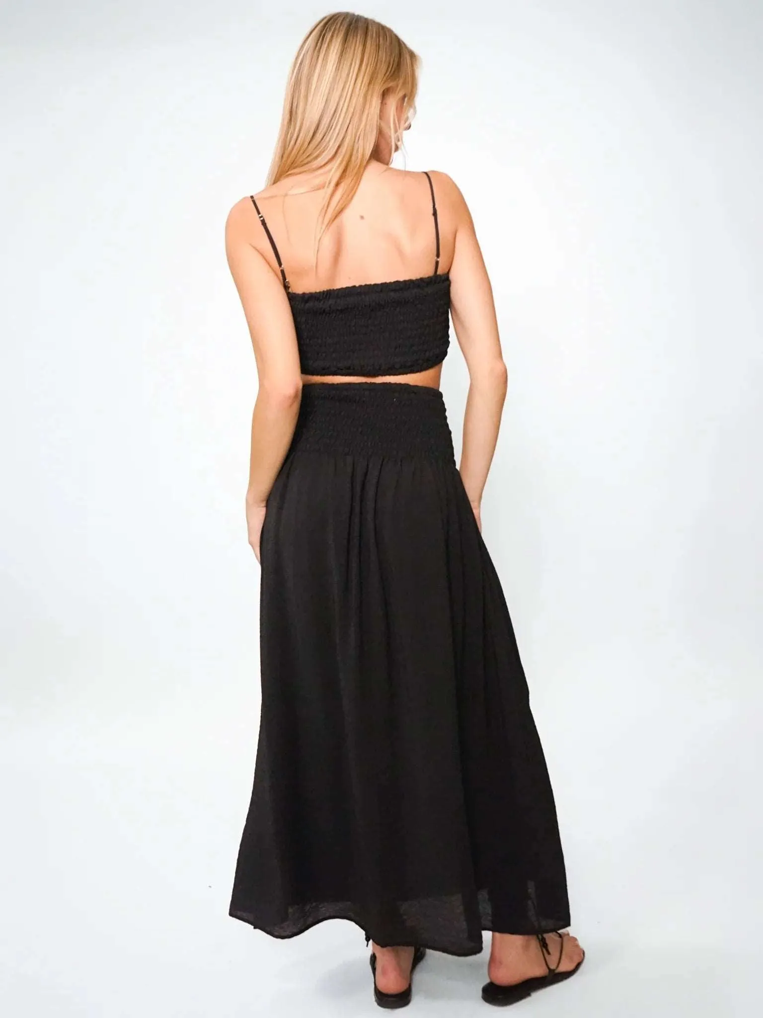 Electric & Rose Women's Lily Maxi Skirt - Onyx Black