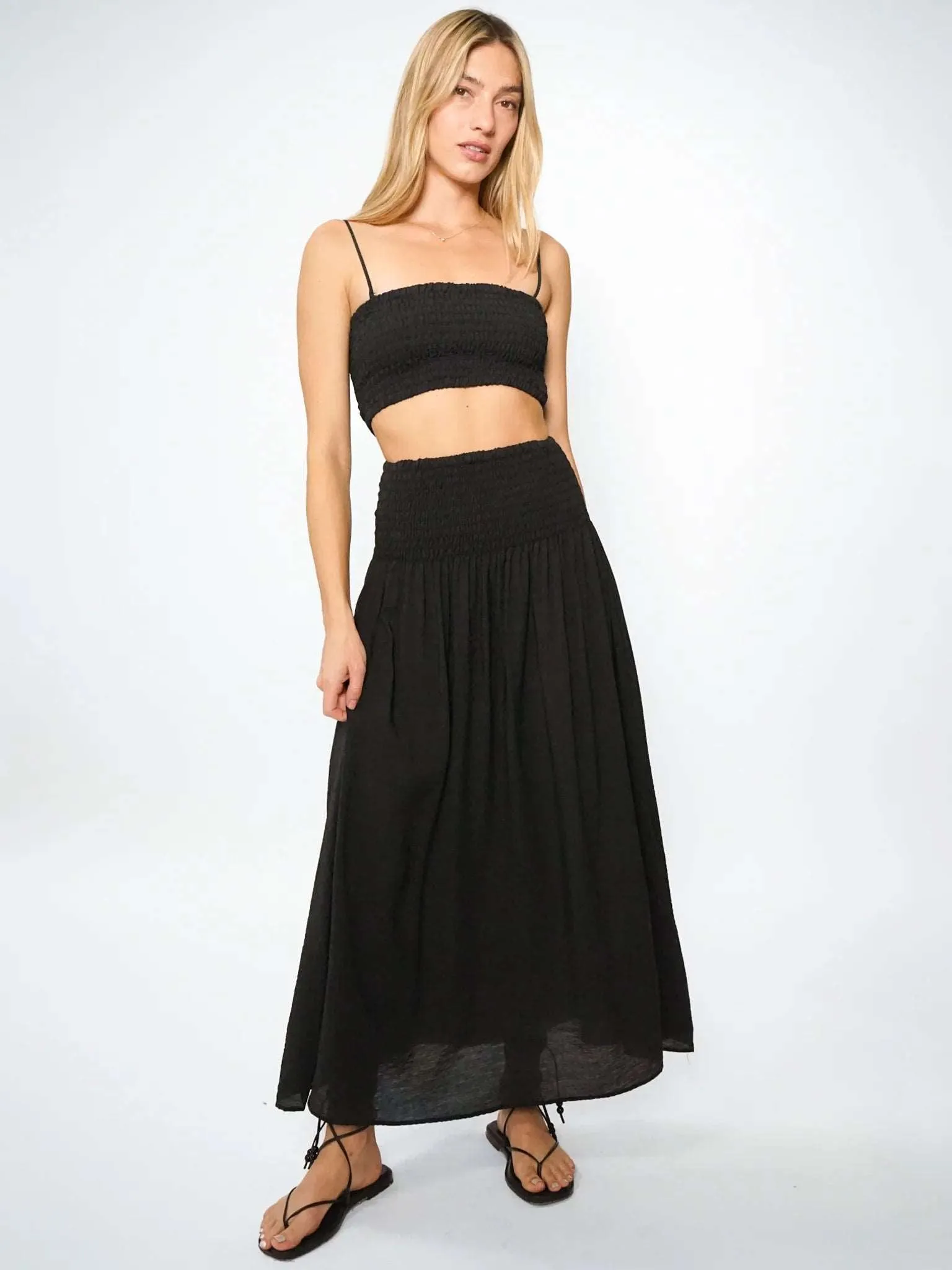 Electric & Rose Women's Lily Maxi Skirt - Onyx Black