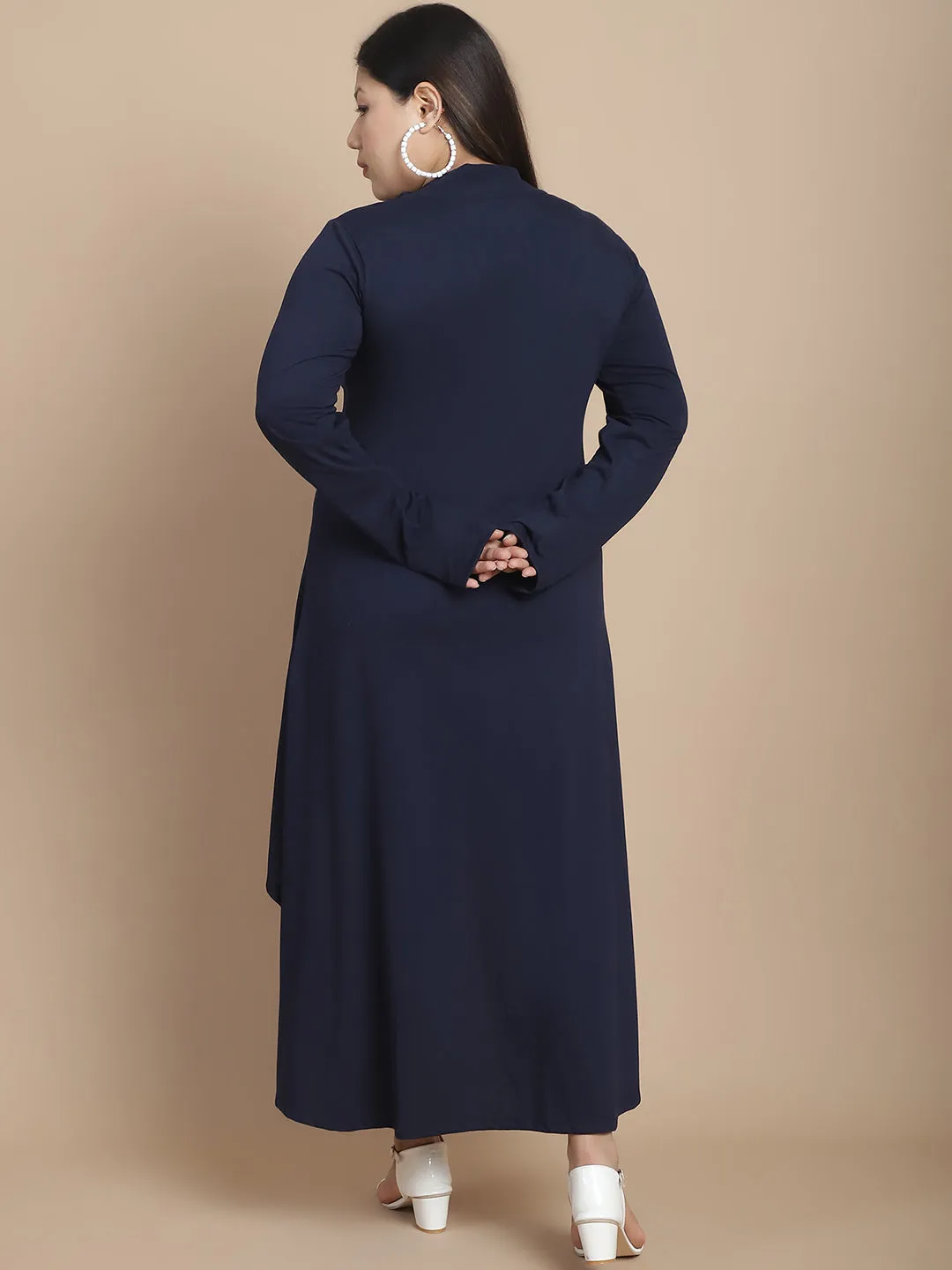 Elegant High-Low Cotton Jersey Dress