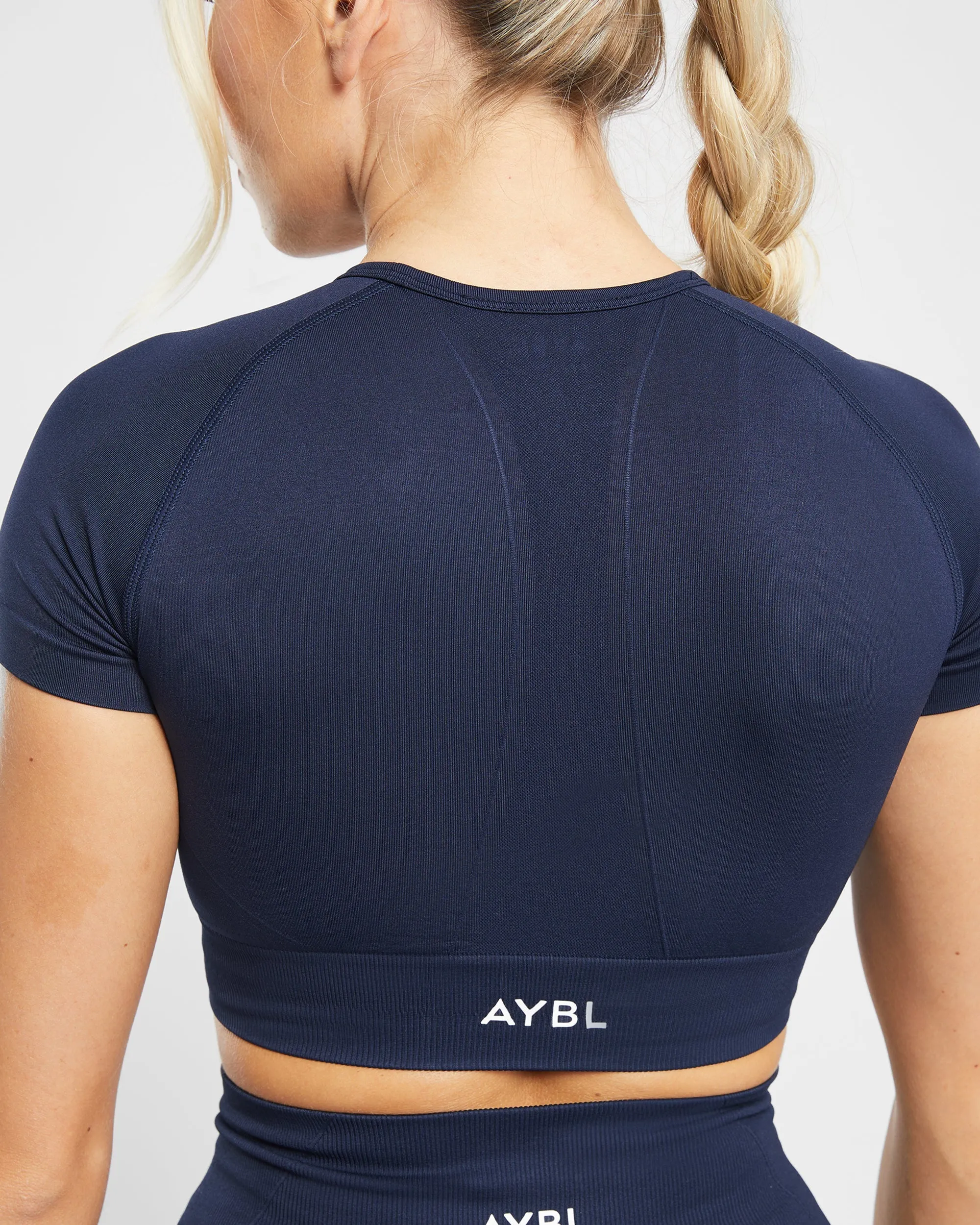 Empower Seamless Crop Top - Navy