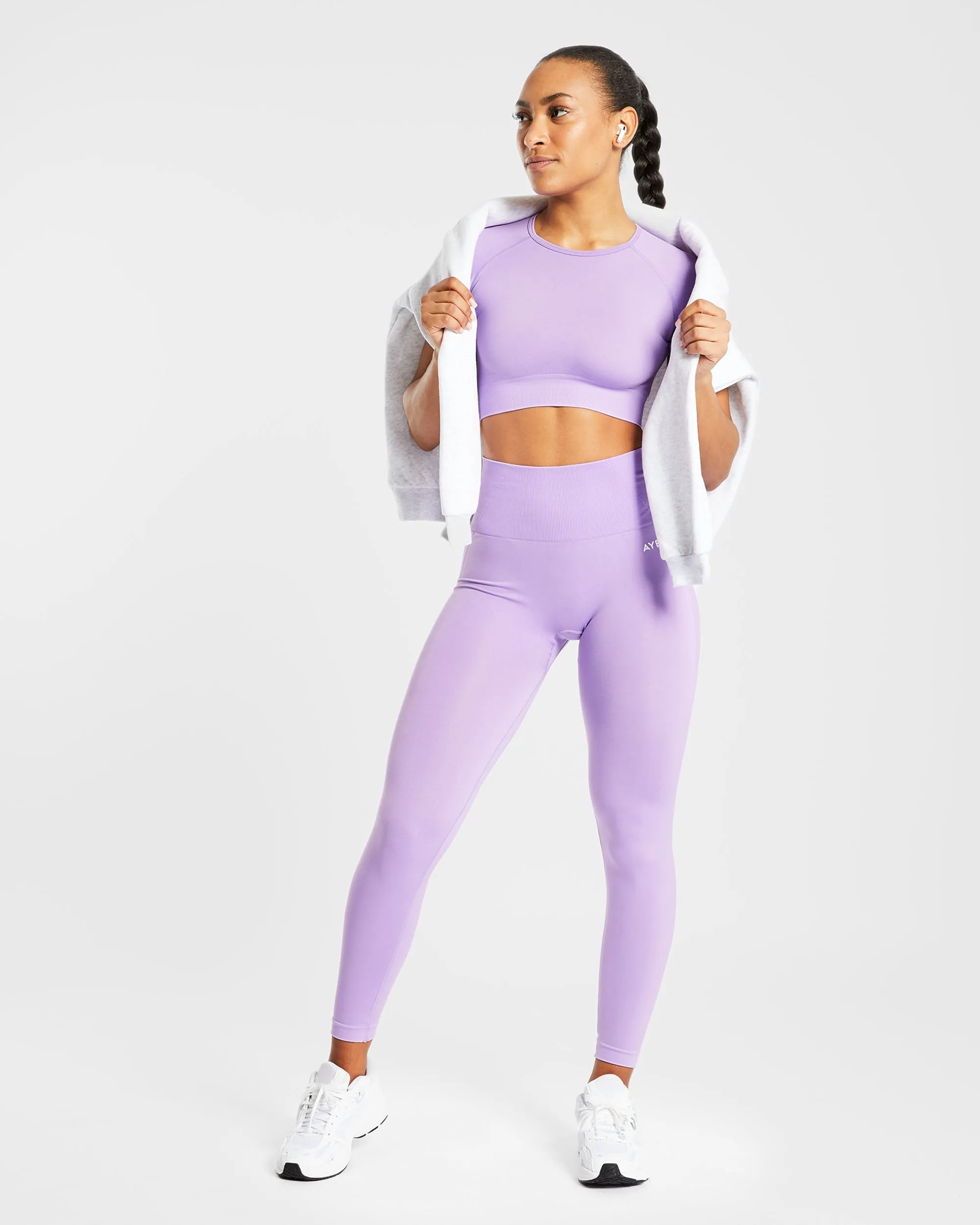 Empower Seamless Crop Top - Purple