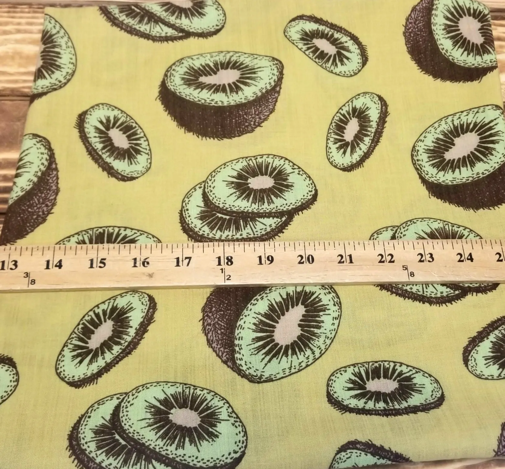 End of BOlt: 4 yards of Designer Deadstock Kiwi Green and Chartreuse  Yellow Cotton Lawn - remnant