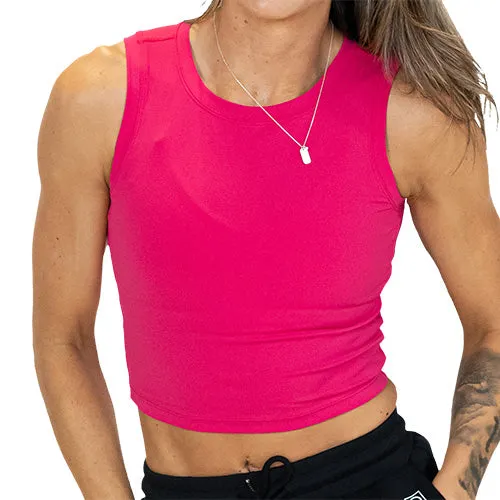 Fitted Crop Top | Pink