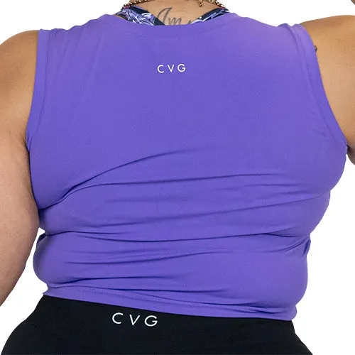 Fitted Crop Top | Purple