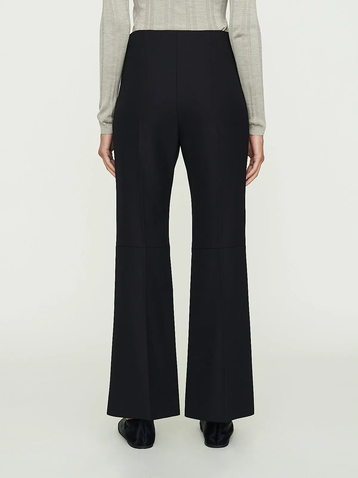 Flare Trousers in Black