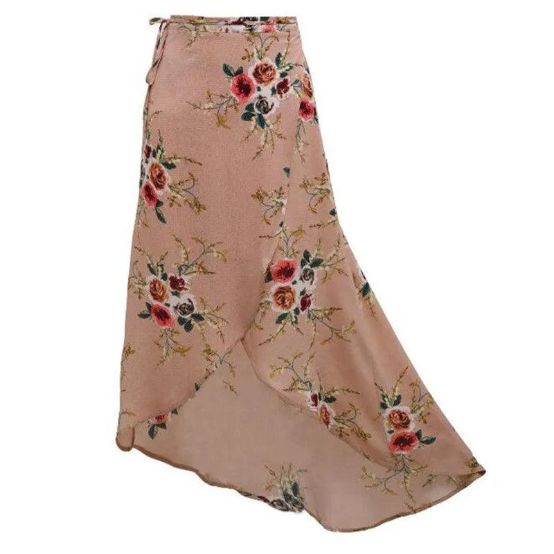 FLORAL BOHO HIGH WAIST MAXI SKIRT