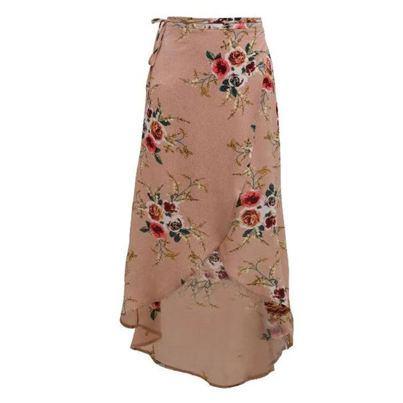 FLORAL BOHO HIGH WAIST MAXI SKIRT