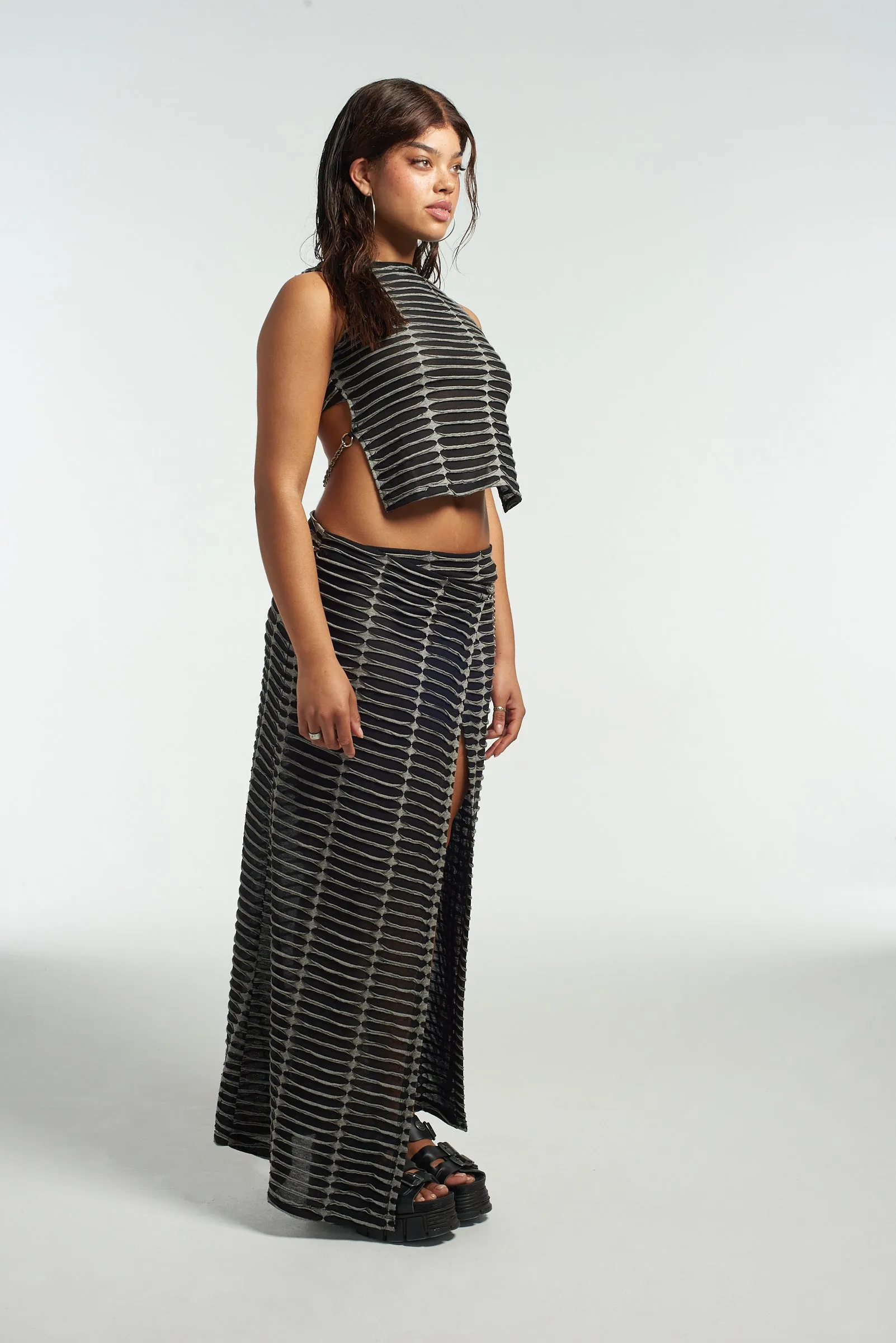 Fracture Maxi Skirt