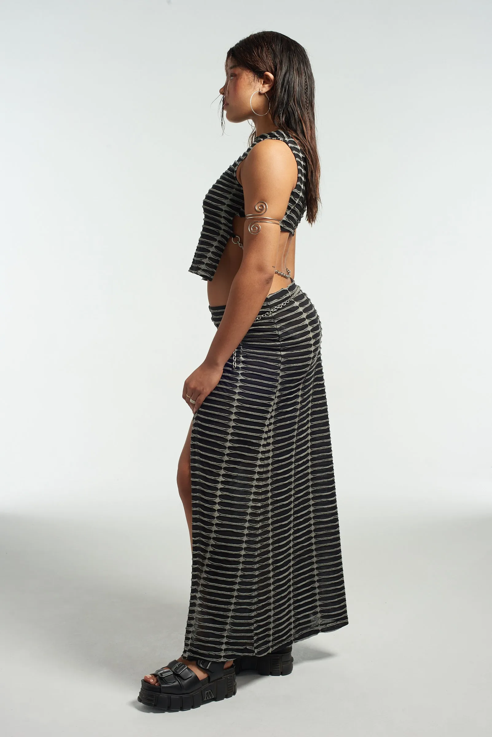 Fracture Maxi Skirt