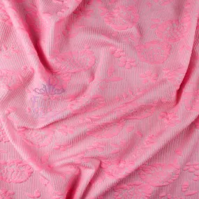 FS943 Pink Floral Stretch Knit Fabric