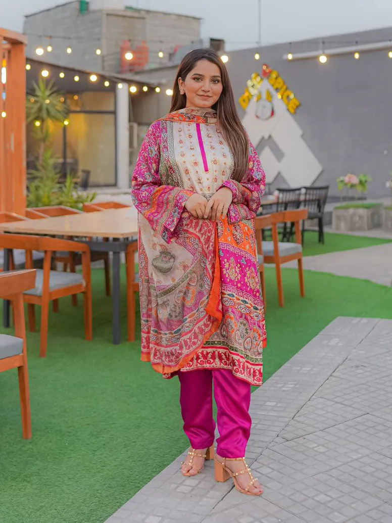 Full Silk Pink 3-Piece Suit