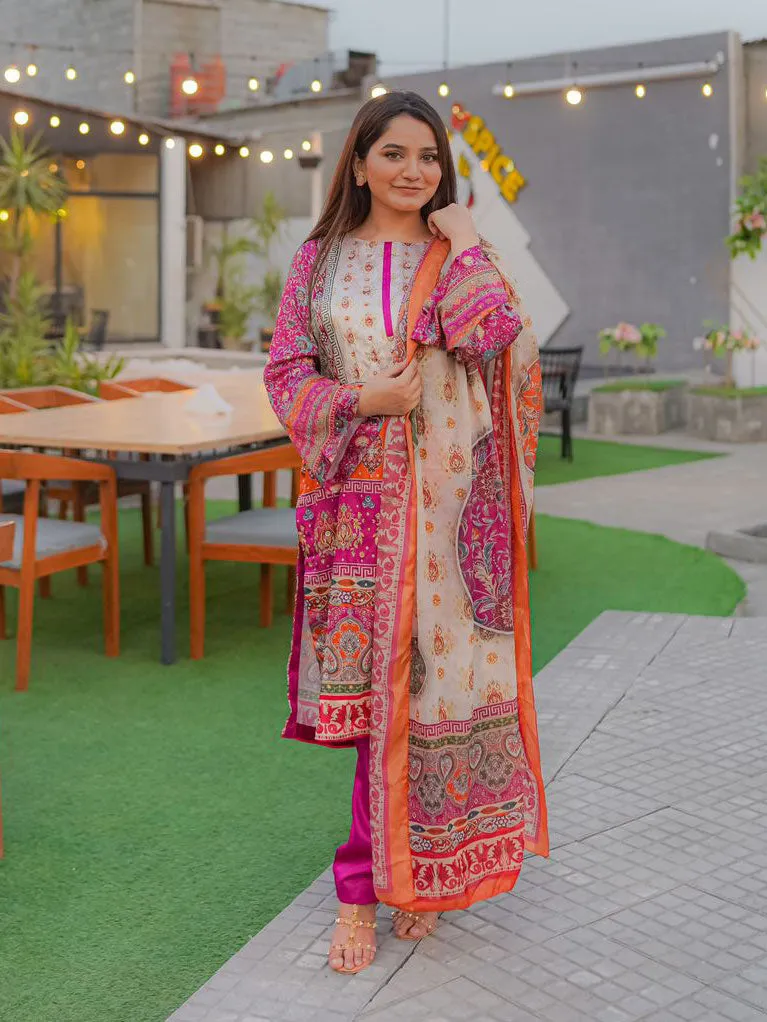 Full Silk Pink 3-Piece Suit