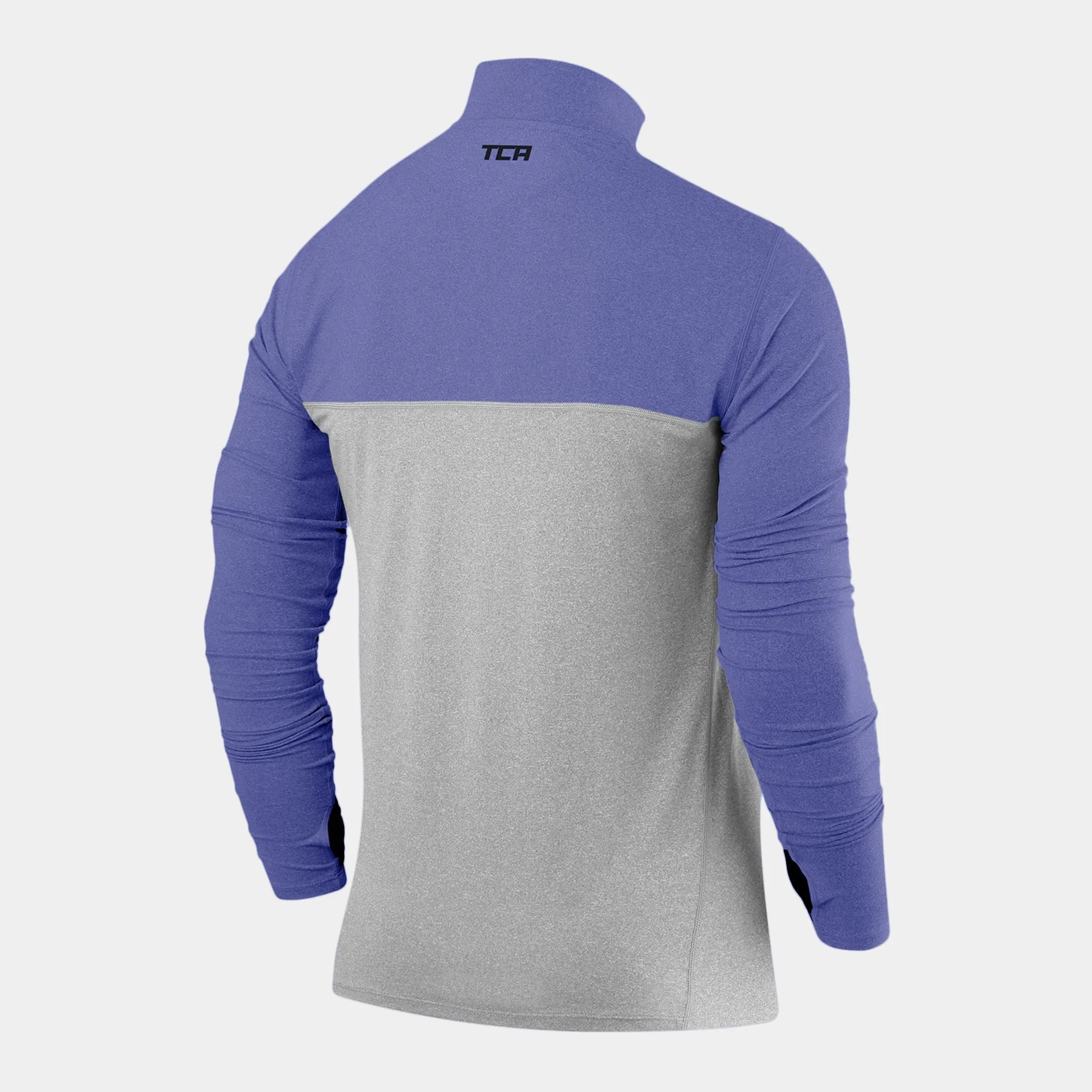 Fusion Half Zip Running Top For Men With Thumbholes & Chest Zip Pocket