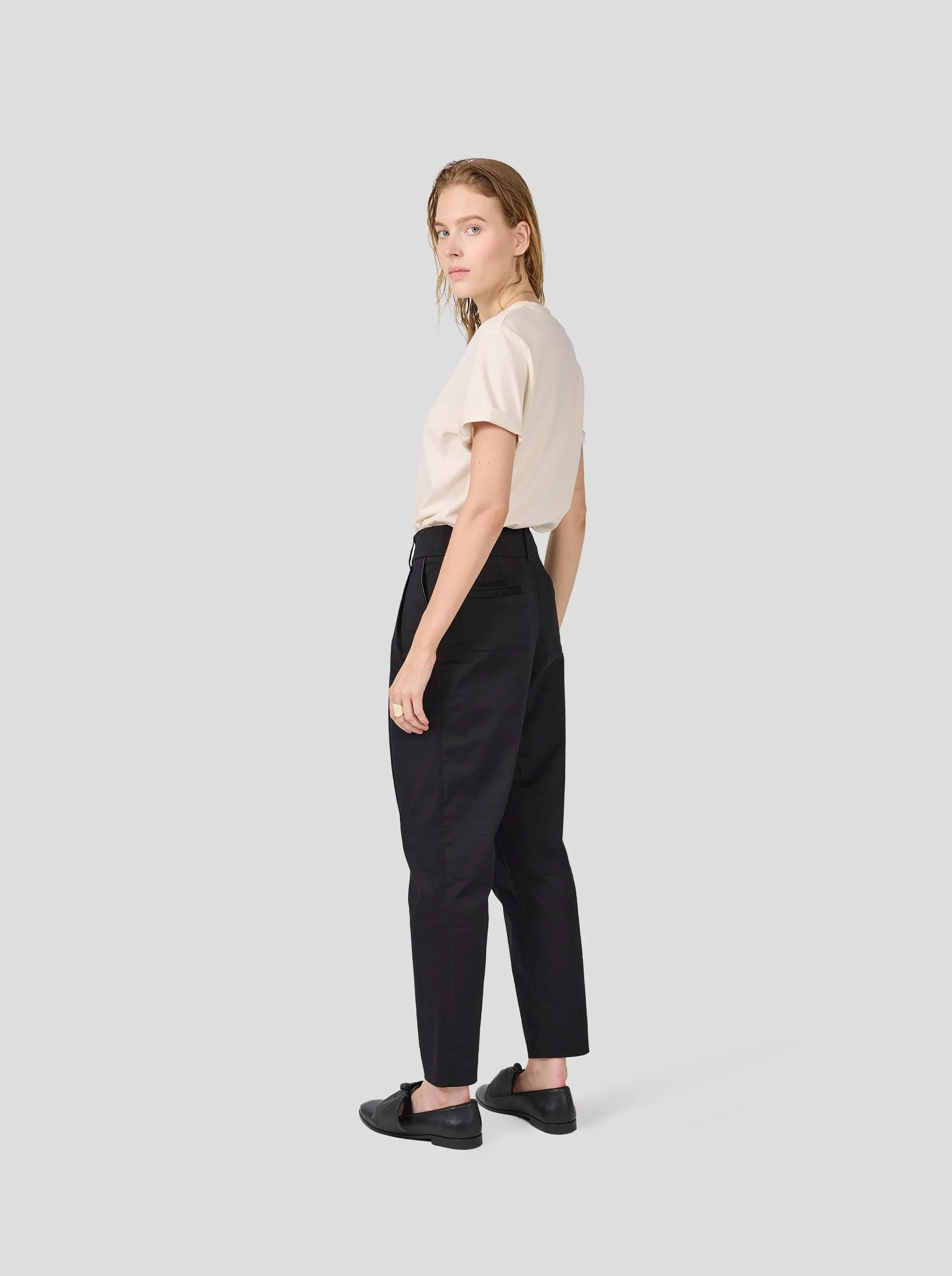 Gabriel Pants in Black Cotton