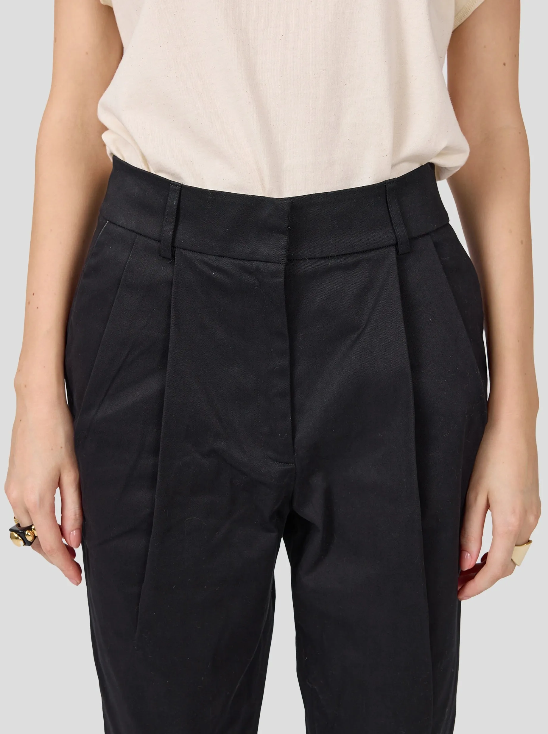 Gabriel Pants in Black Cotton