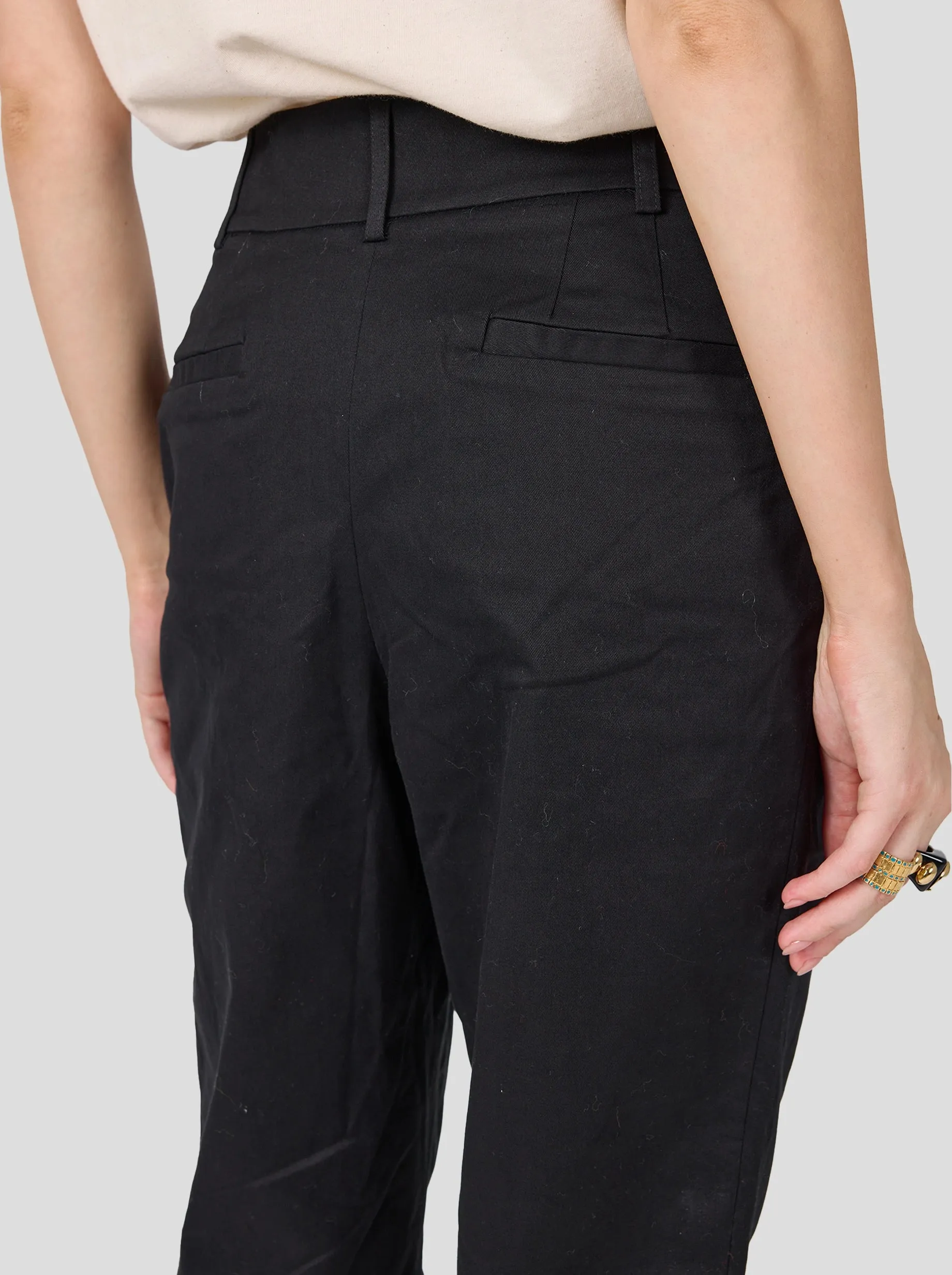 Gabriel Pants in Black Cotton