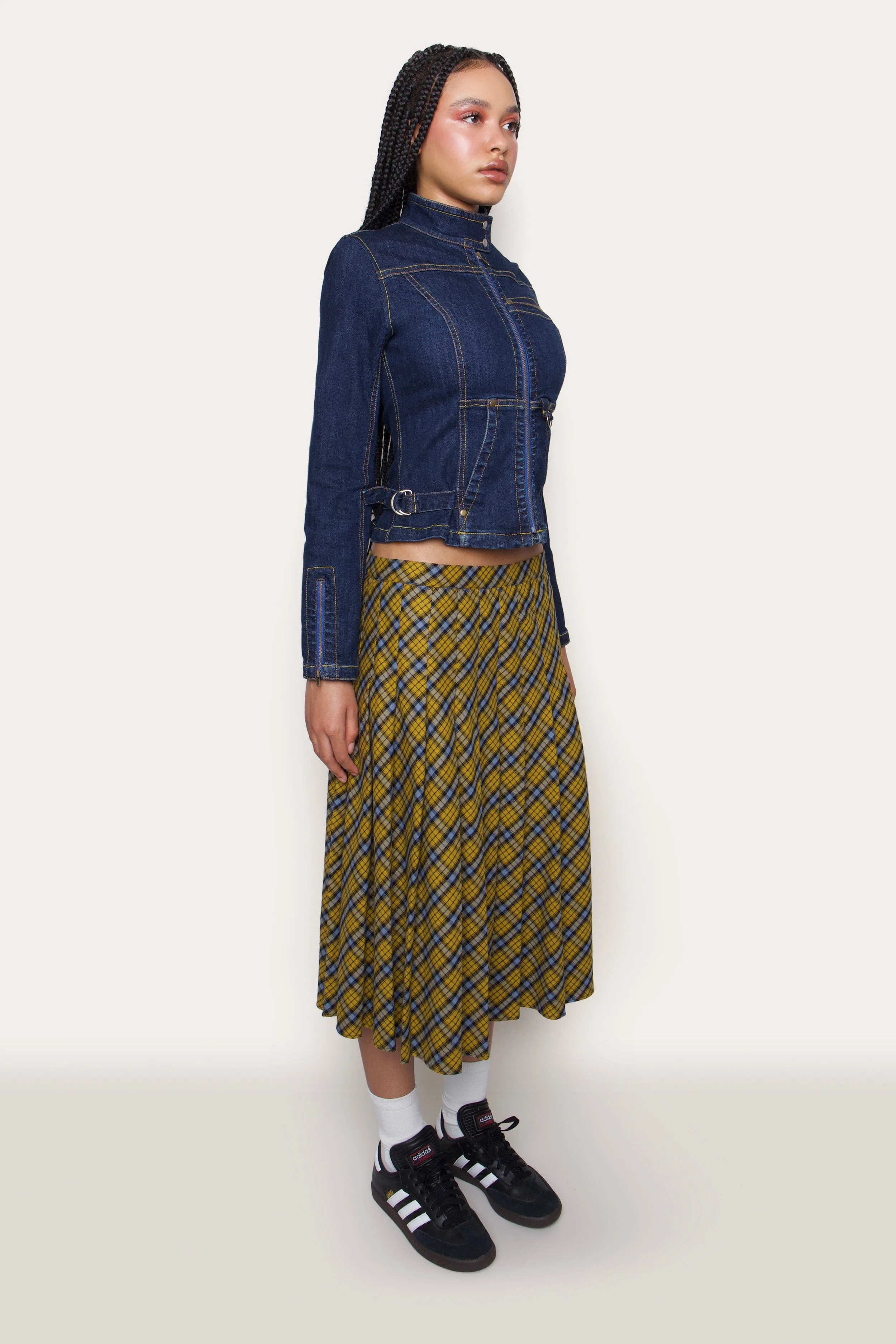 Gibson Pleated Skirt In Plaid