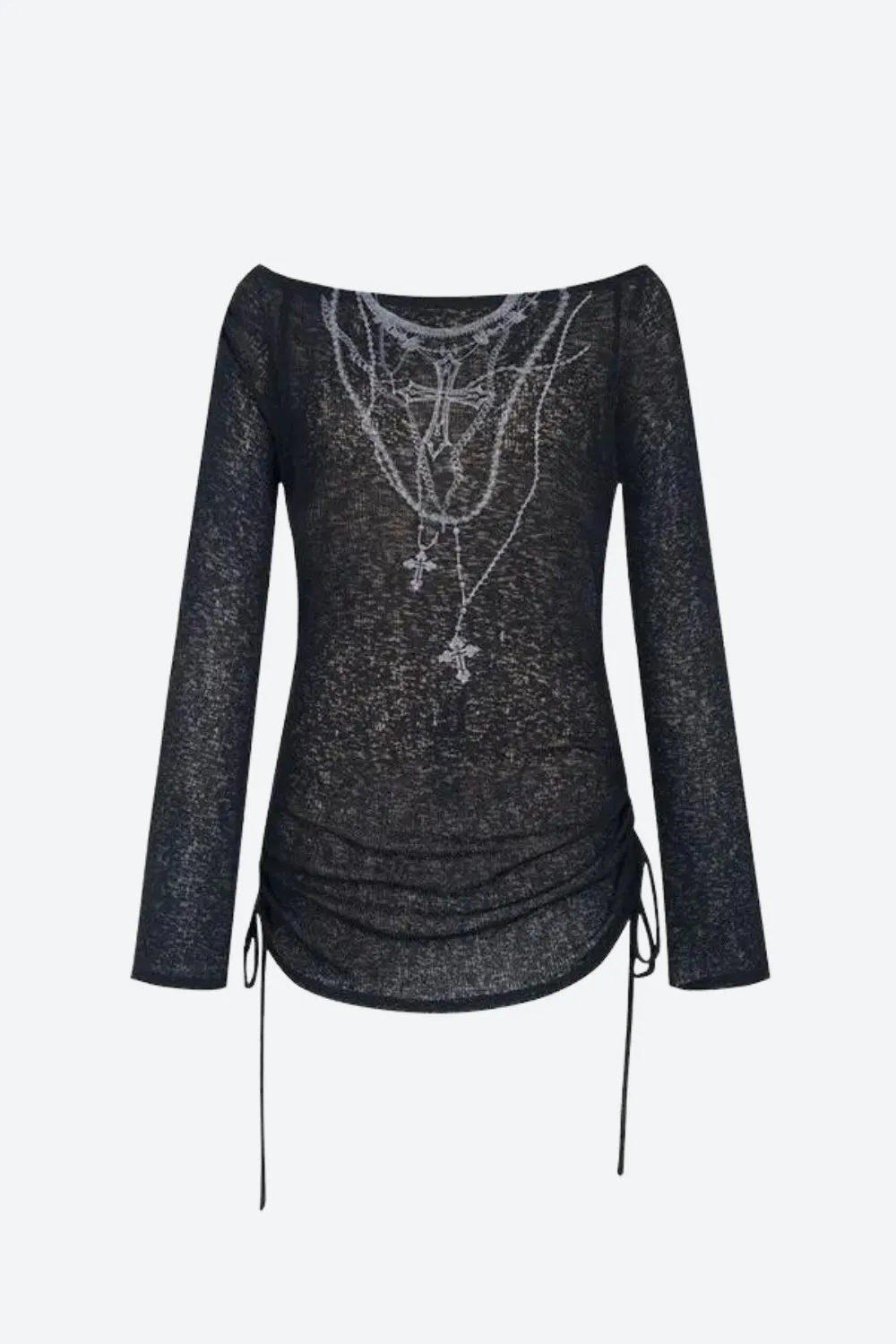 Grunge Cross Necklace Designed Top