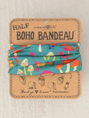 Half Boho Bandeau® Headband - Mushroom Print