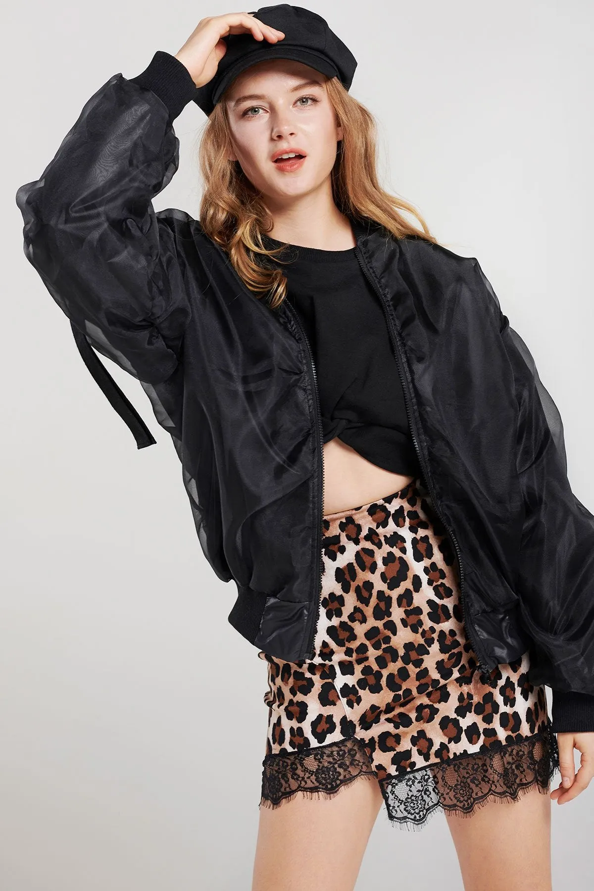 Hanna Leopard Lace Skirt