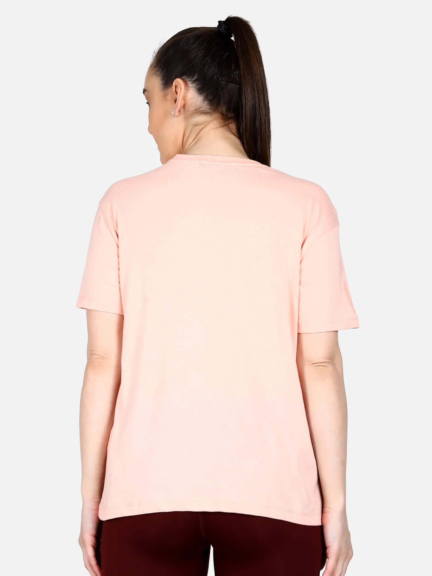 Hannah Women Cotton Pink T-Shirt