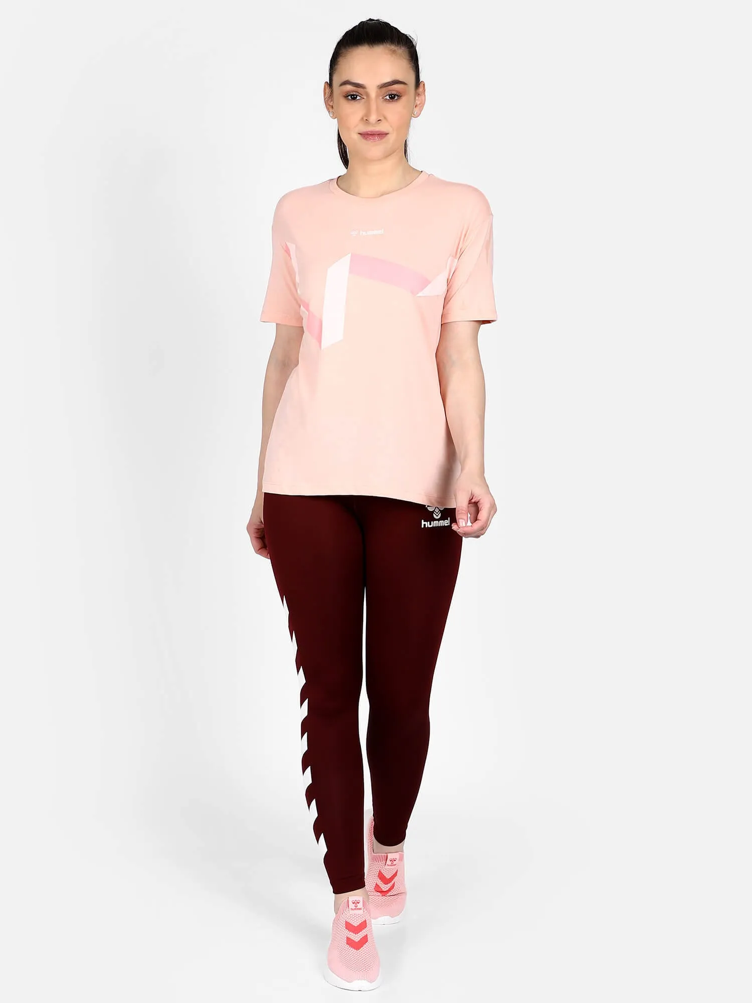 Hannah Women Cotton Pink T-Shirt