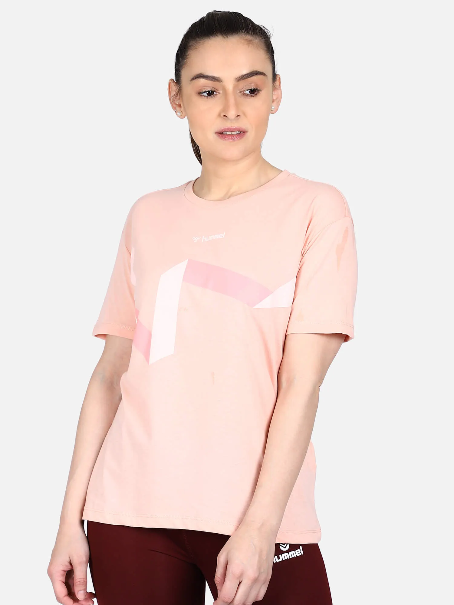 Hannah Women Cotton Pink T-Shirt