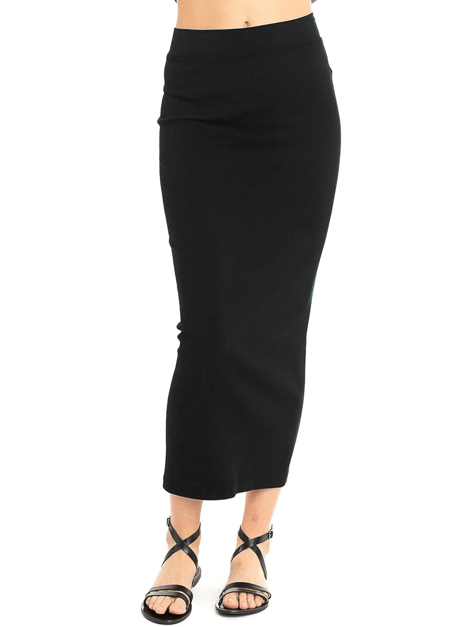 Hard Tail Long Ribbed Pencil Skirt CS-109