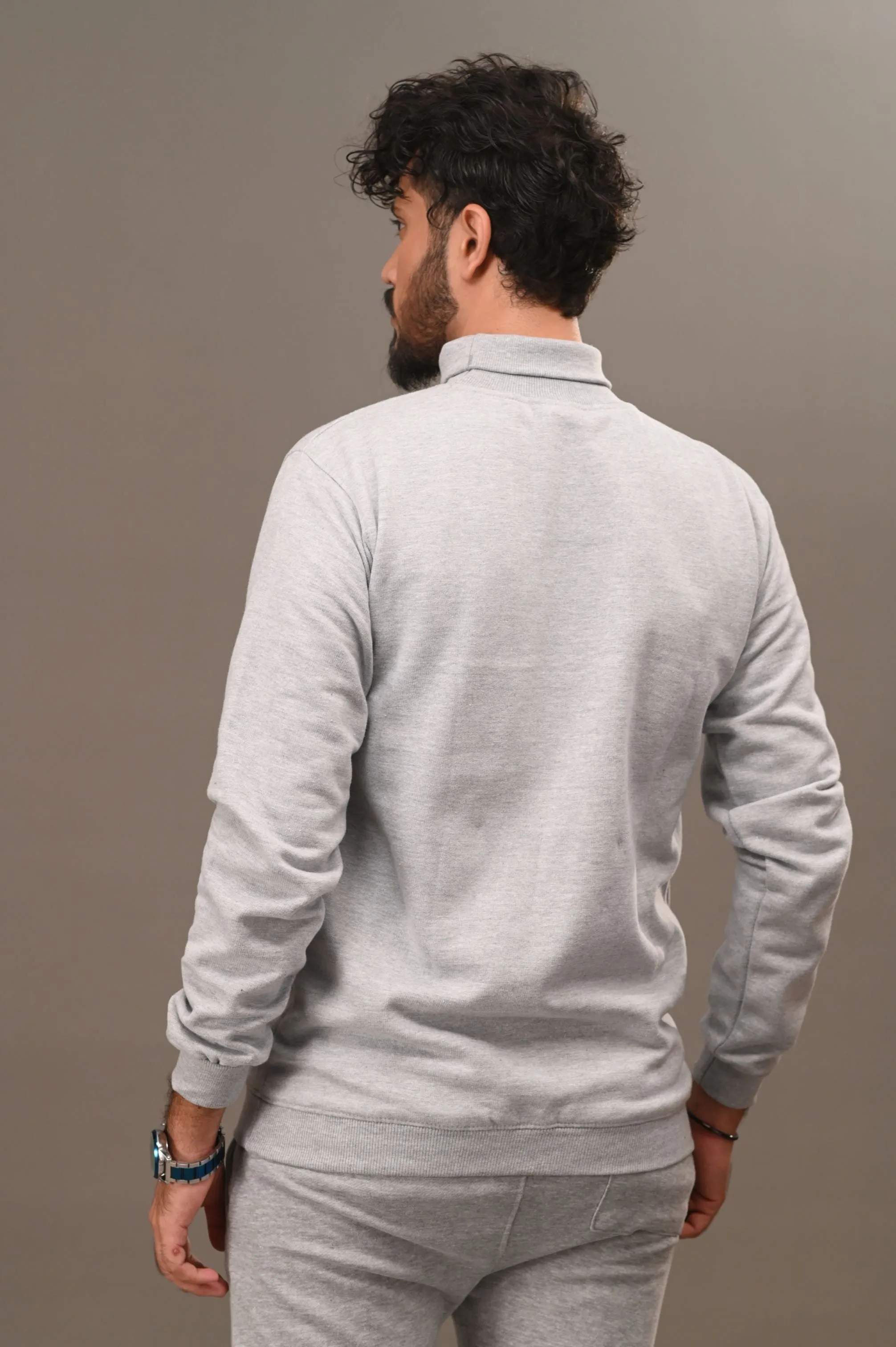 Heather Gray Basic Mock Neck