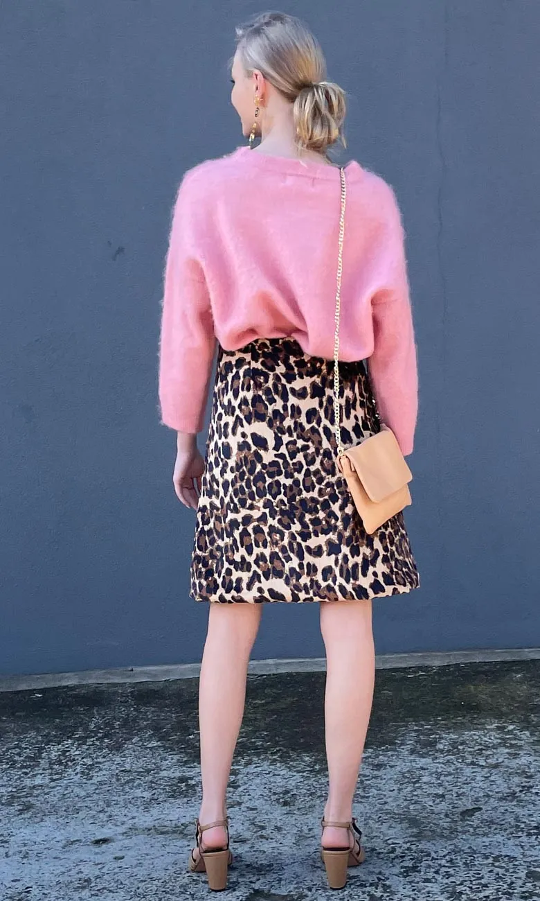 HOSS Animal Print Baby Cord Skirt