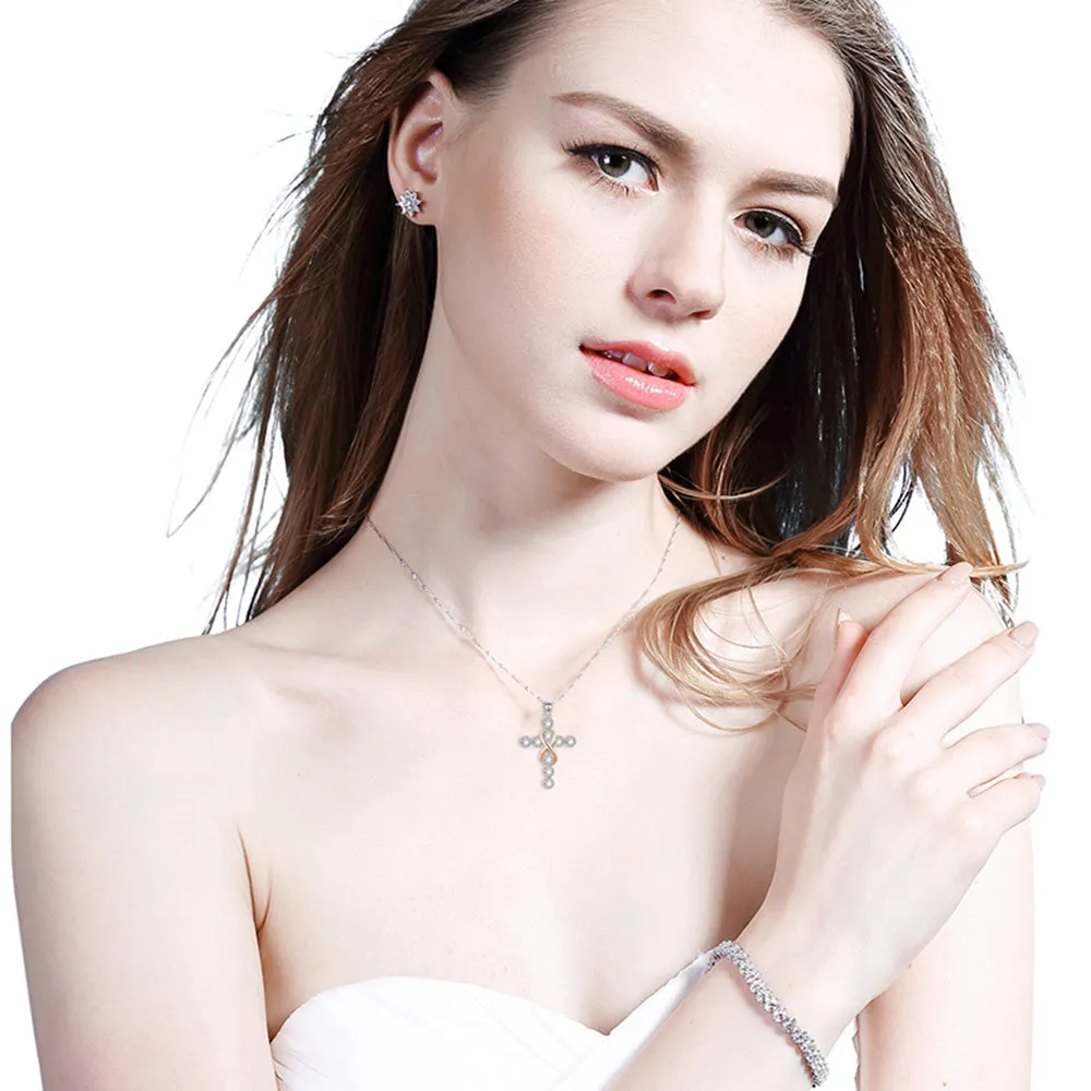 Infinity Cross Necklace