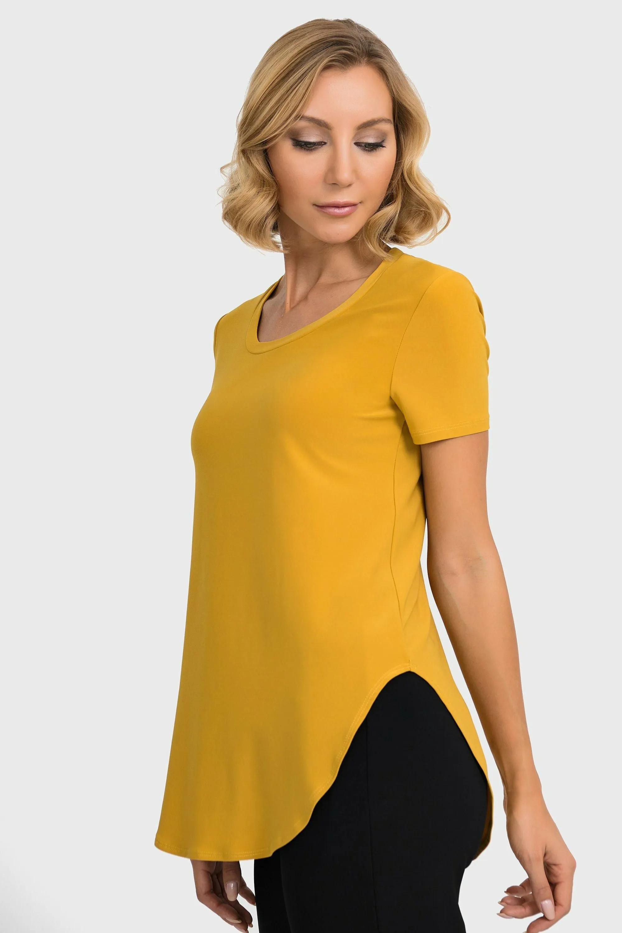 Joseph Ribkoff Rounded Hem Tunic Tee - Style 183220