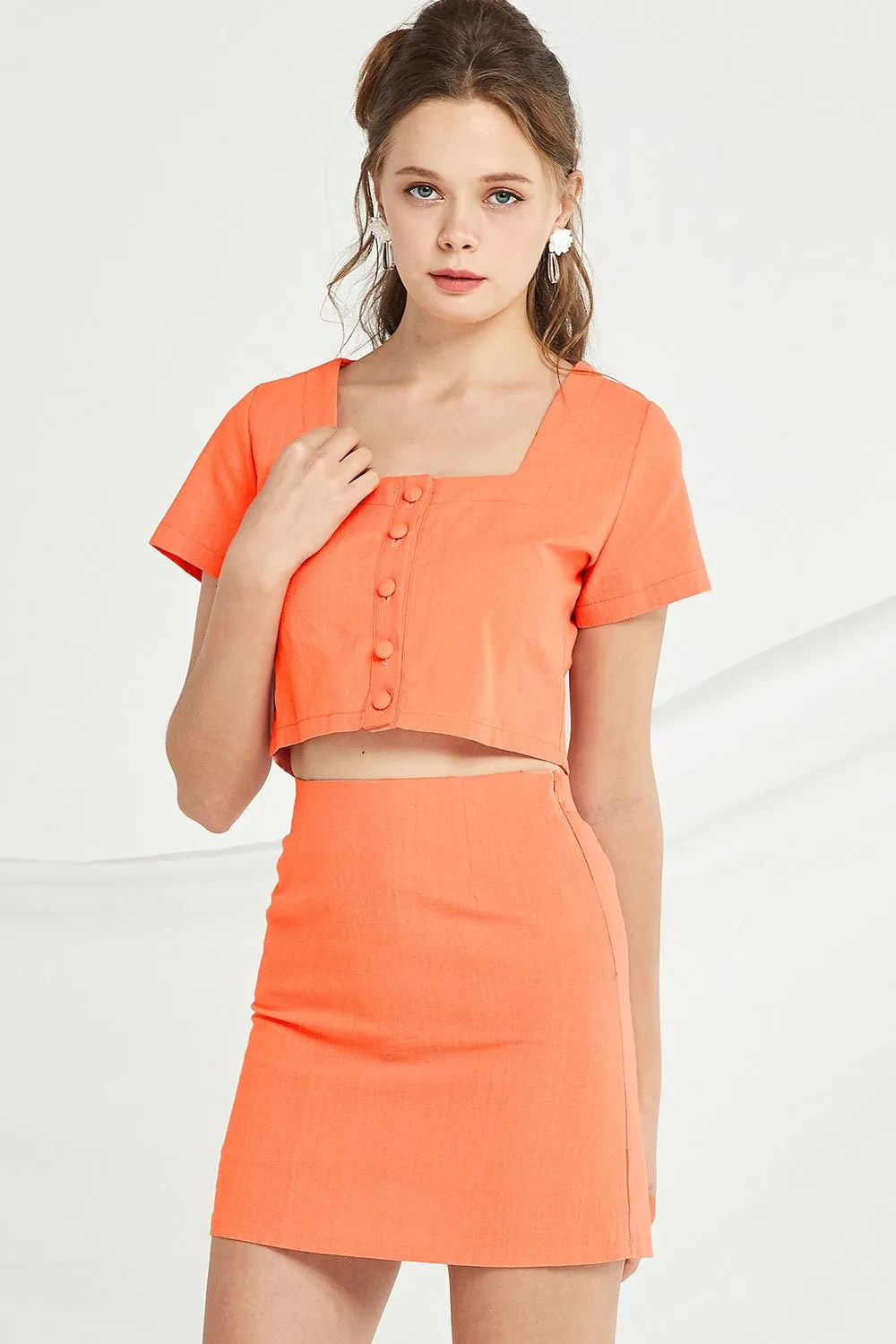 Josephine Crop Top And Skirt Set