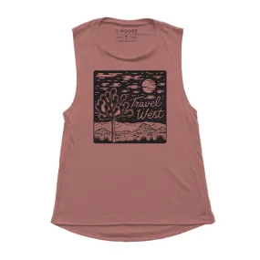 Ladies Travel West Tank-Mauve