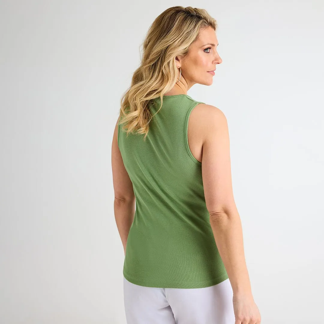 Ladies Watercress Crew Neck Vest