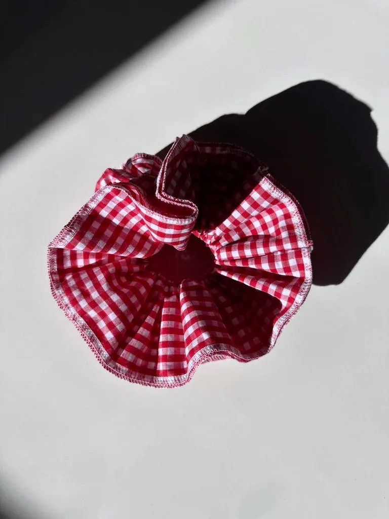 Large Gingham Scrunchie