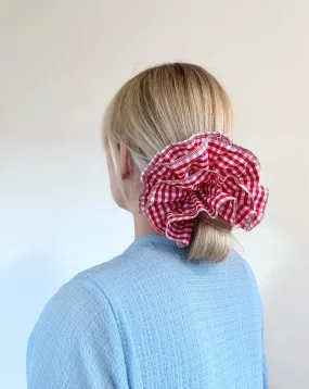 Large Gingham Scrunchie