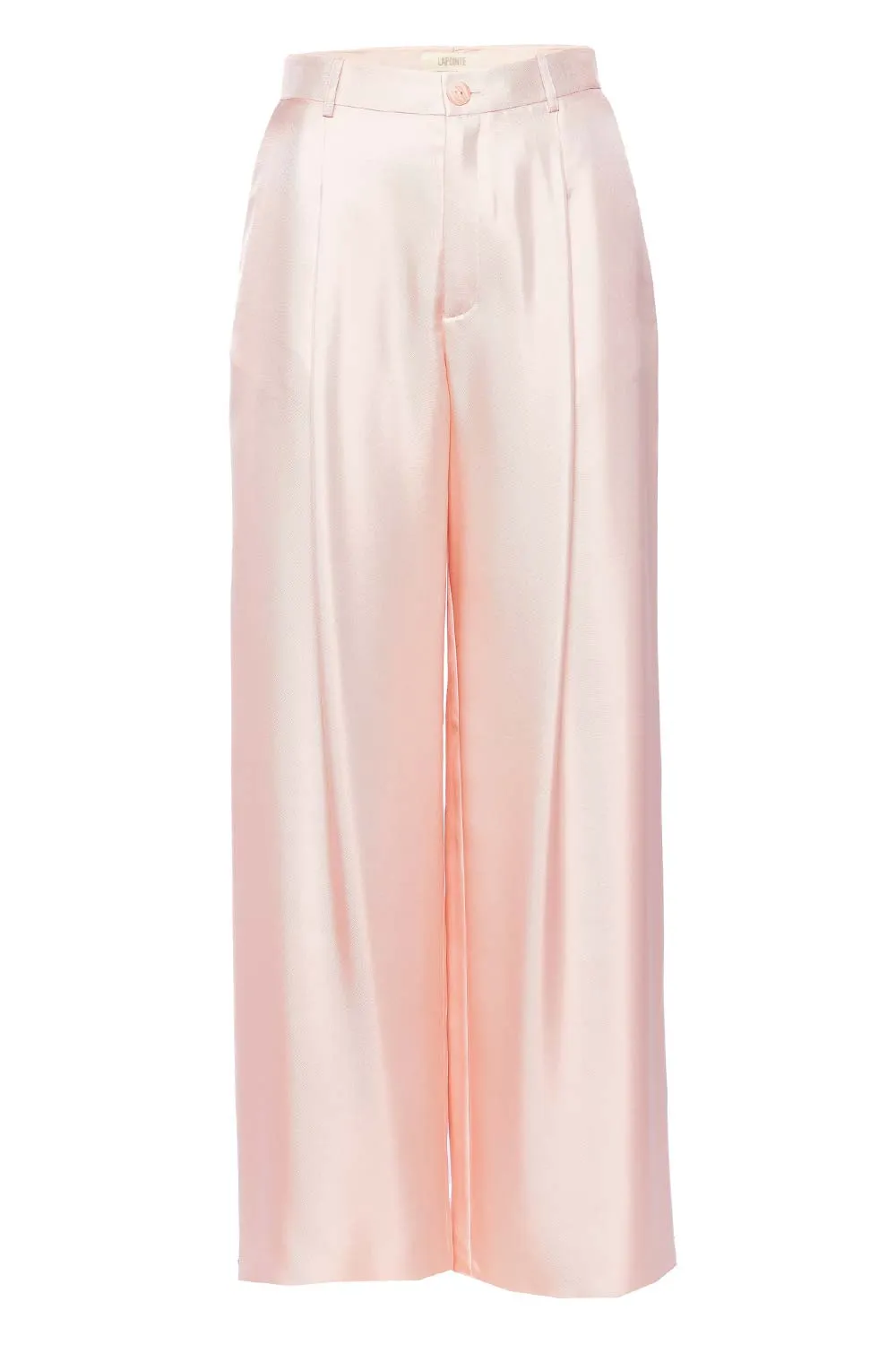 Light Pink Silk Twill Pleated Pant